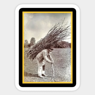 old man led zepplin t-shirt Sticker